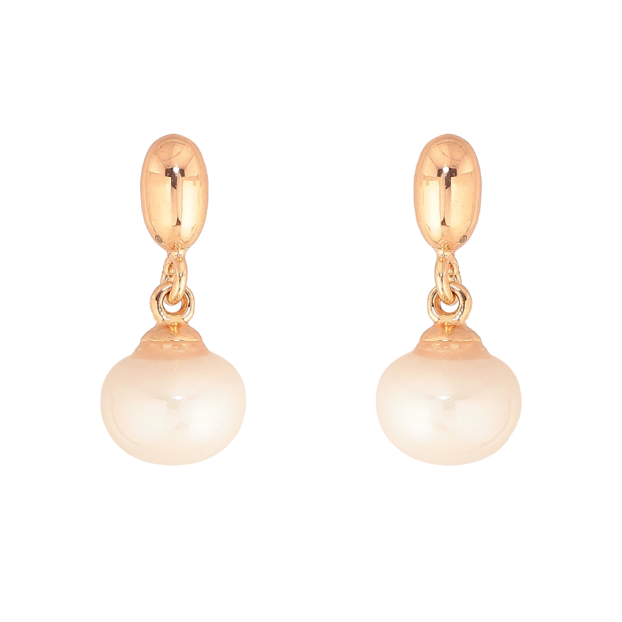 Серьги Xuping цвет Позолота 18К пусеты "Жемчужные подвески" фото №1