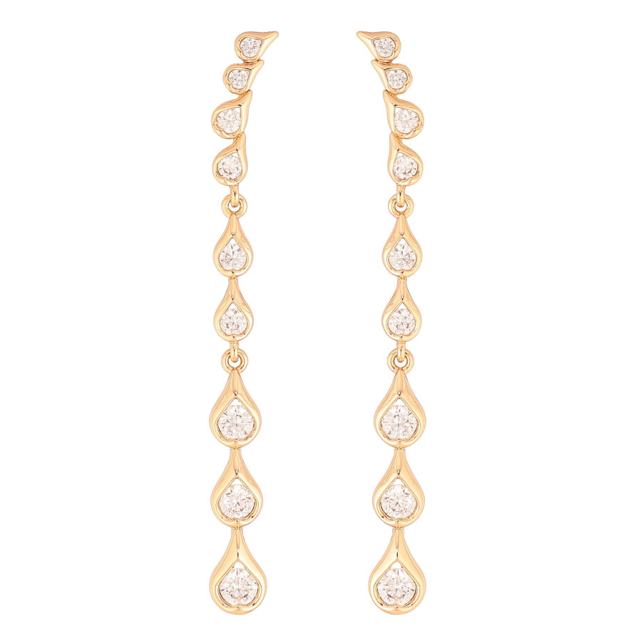 Сережки Xuping колір Позолота 18K пусети "Підвіски з кристалами" фото №1