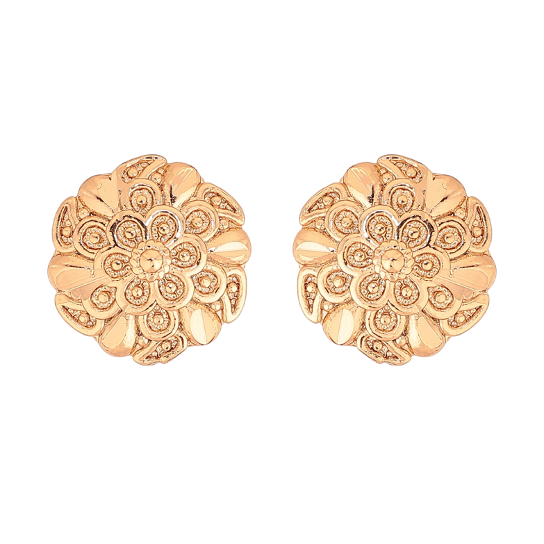 Серьги Xuping цвет Позолота 18К пусеты "Декоративные цветочки" фото №1