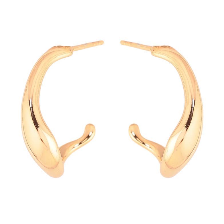 Серьги Xuping цвет Позолота 18К пусеты "Декоративные дуги" фото №1