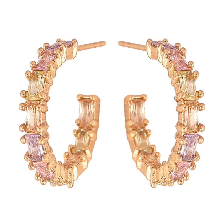 Серьги Xuping цвет Позолота 18К пусеты "Дорожки разноцветных кристаллов" фото №25 Серьги Xuping цвет Позолота 18К пусеты "Дорожки разноцветных кристаллов" фото №25