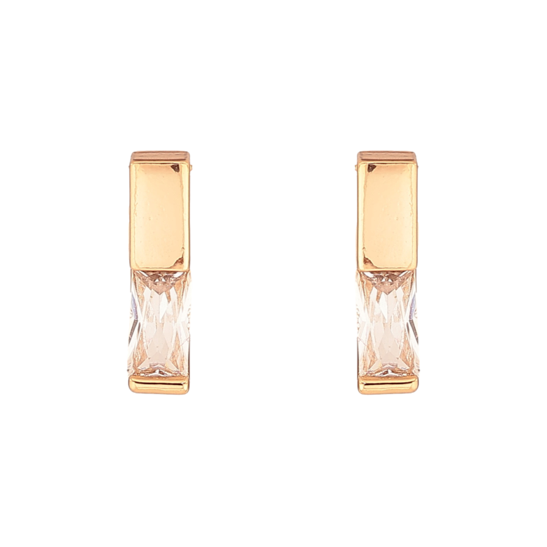 Сережки Xuping колір Позолота 18К пусети "Візерунок з кристалами" фото №1 Сережки Xuping колір Позолота 18К пусети "Візерунок з кристалами" фото №1