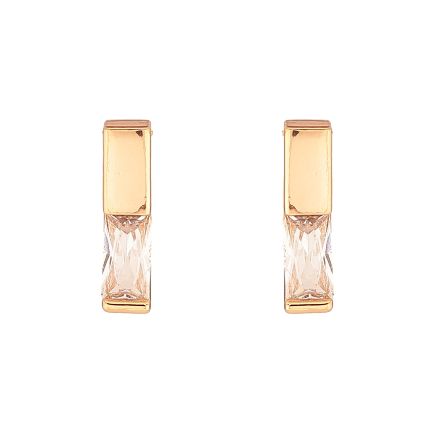 Сережки Xuping колір Позолота 18К пусети "Візерунок з кристалами" фото №1 Сережки Xuping колір Позолота 18К пусети "Візерунок з кристалами" фото №1