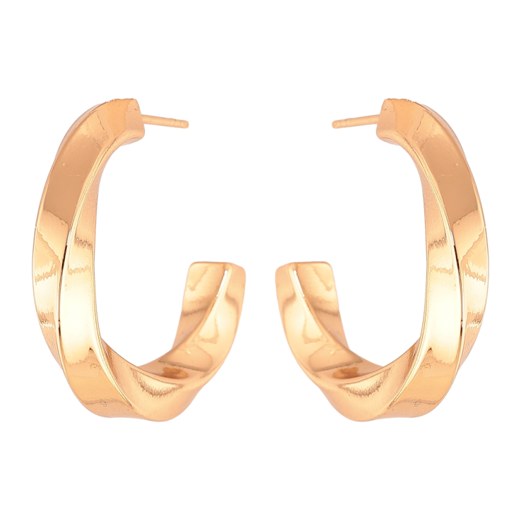 Сережки Xuping колір Позолота 18К пусети "Декоративні дуги" фото №8