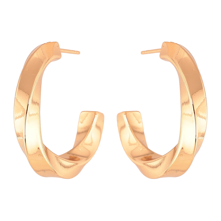 Серьги Xuping цвет Позолота 18К пусеты "Декоративные дуги" фото №1