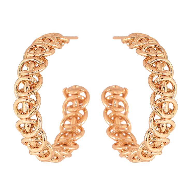 Серьги Xuping цвет Позолота 18К пусеты "Декоративный узор" фото №8