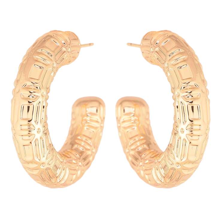 Сережки Xuping колір Позолота 18К пусети "Об'ємні дуги" фото №12