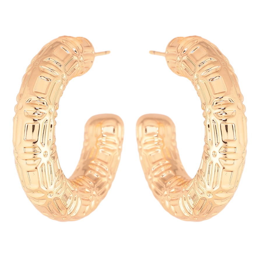 Сережки Xuping колір Позолота 18К пусети "Об'ємні дуги" фото №1 Сережки Xuping колір Позолота 18К пусети "Об'ємні дуги" фото №1