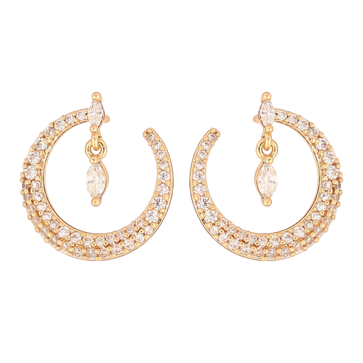 Серьги Xuping цвет Позолота 18К пусеты "Узор с инкрустацией кристаллами" фото №20 Серьги Xuping цвет Позолота 18К пусеты "Узор с инкрустацией кристаллами" фото №20