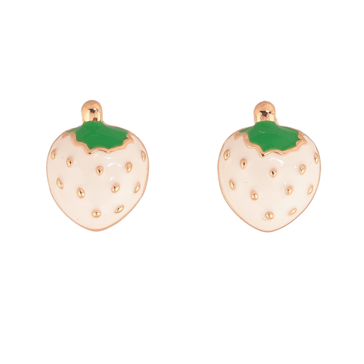 Серьги Xuping цвет Позолота 18К пусеты "Клубнички с эмалью" фото №17