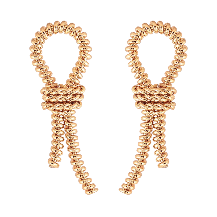 Сережки Xuping колір Позолота 18К пусети "Петельки" фото №15