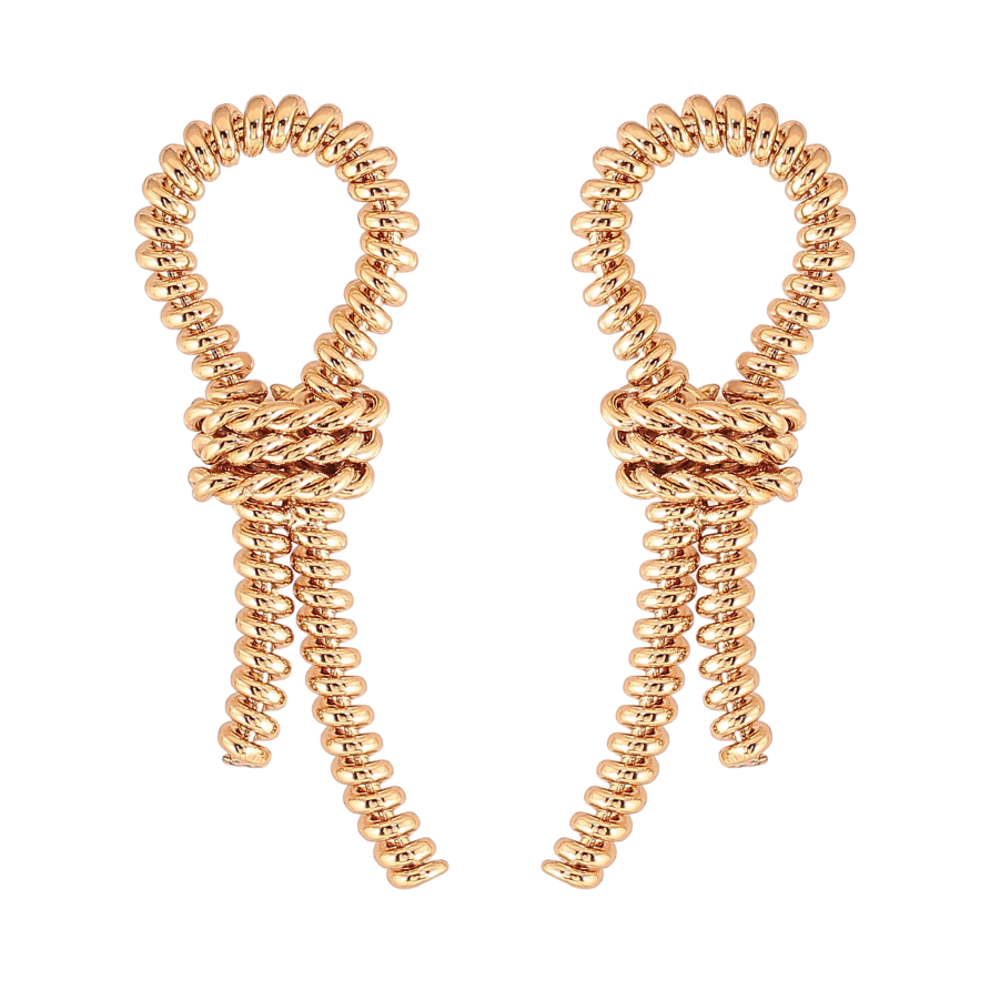 Сережки Xuping колір Позолота 18К пусети "Петельки" фото №1