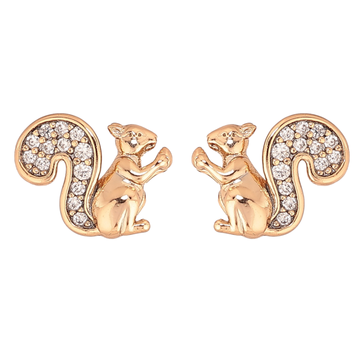 Сережки Xuping колір Позолота 18К пусети "Білочки" фото №14