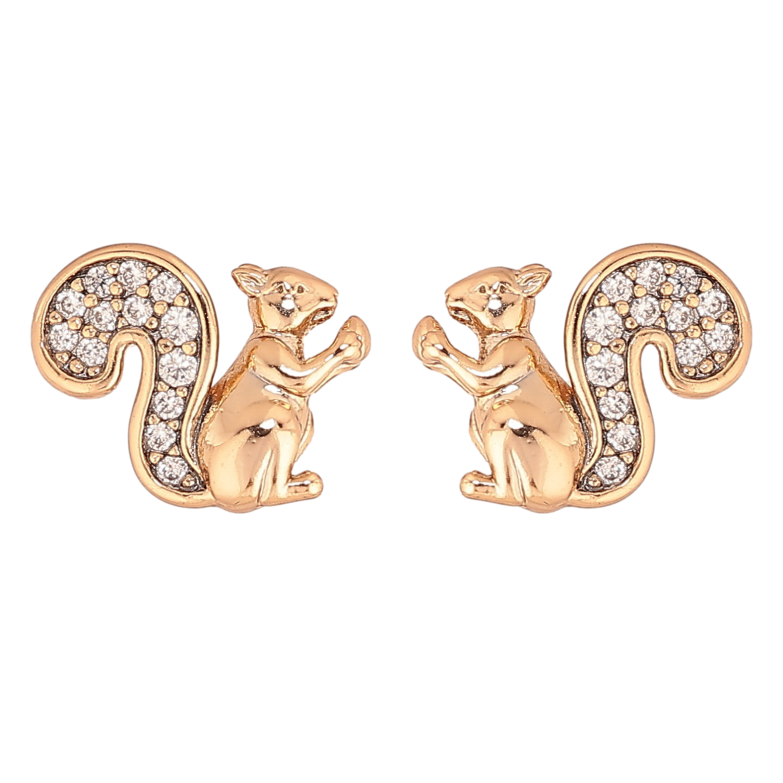 Сережки Xuping колір Позолота 18К пусети "Білочки" фото №2