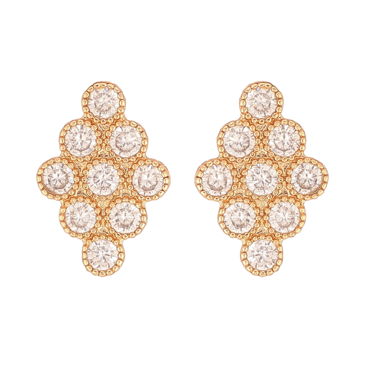 Серьги Xuping цвет Позолота 18К пусеты "Кристальные ромбы" фото №15 Серьги Xuping цвет Позолота 18К пусеты "Кристальные ромбы" фото №15