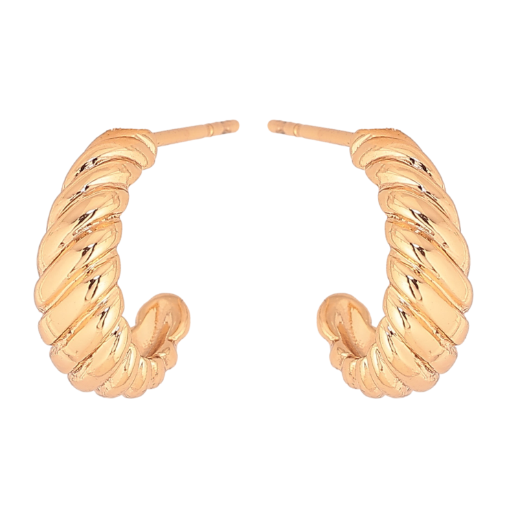 Серьги Xuping цвет Позолота 18К пусеты "Дуги с узором" фото №22