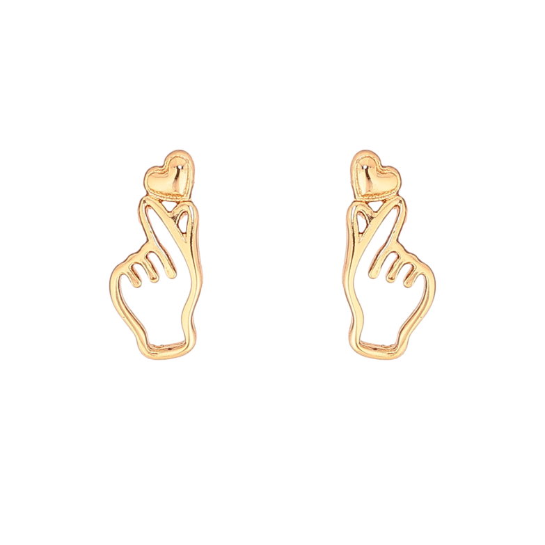 Сережки Xuping колір Позолота 18К пусети "Love" фото №1