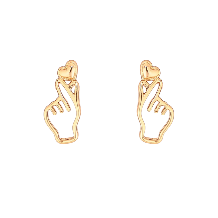 Сережки Xuping колір Позолота 18К пусети "Love" фото №1