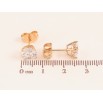 Серьги Xuping цвет Позолота 18K пусеты "Кристаллы в 4-х крапановой оправе" ø 7мм фото №2