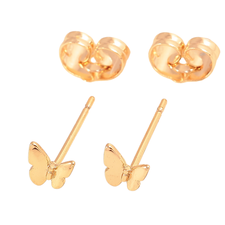 Сережки Xuping колір Позолота 18К пусети "Метелики" фото №1 Сережки Xuping колір Позолота 18К пусети "Метелики" фото №1