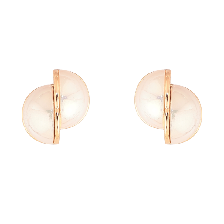 Сережки Xuping колір Позолота 18К пусети "Половинки перлин" фото №16 Сережки Xuping колір Позолота 18К пусети "Половинки перлин" фото №16