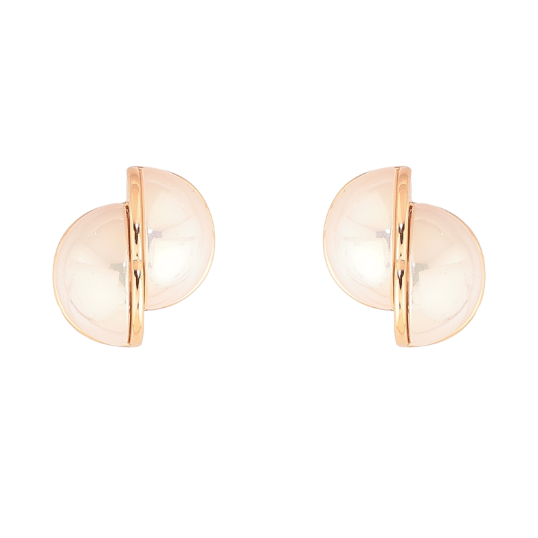 Серьги Xuping цвет Позолота 18К пусеты "Половинки жемчужин" фото №1 Серьги Xuping цвет Позолота 18К пусеты "Половинки жемчужин" фото №1