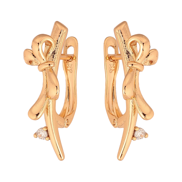 Сережки Xuping колір Позолота 18К англійський замок "Декоративний візерунок" фото №18