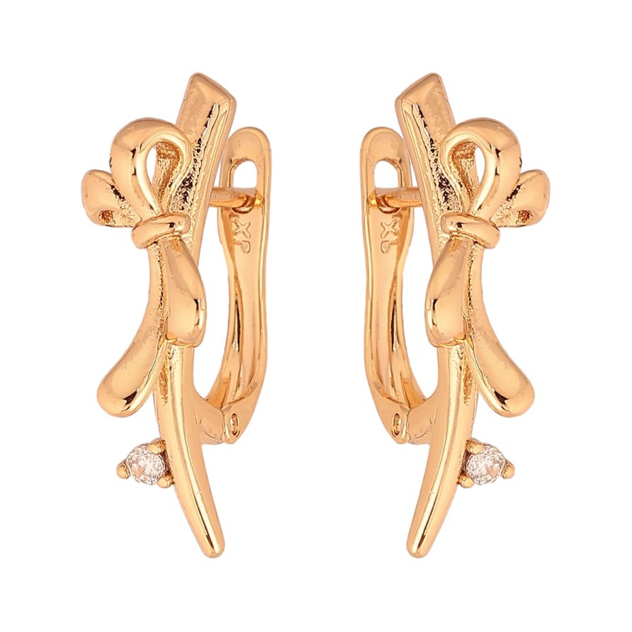 Сережки Xuping колір Позолота 18К англійський замок "Декоративний візерунок" фото №1 Сережки Xuping колір Позолота 18К англійський замок "Декоративний візерунок" фото №1