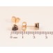 Серьги Xuping цвет Позолота 18K пусеты "Черные кристальные сердечки" фото №2