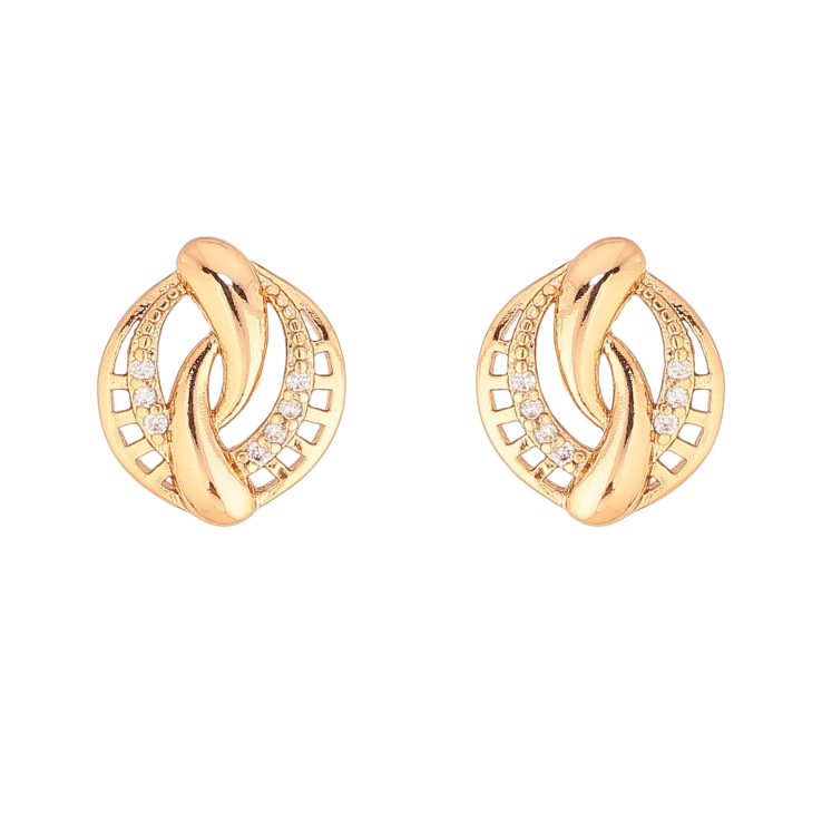 Сережки Xuping колір Позолота 18К пусети "Візерунок з кристалами" фото №23 Сережки Xuping колір Позолота 18К пусети "Візерунок з кристалами" фото №23