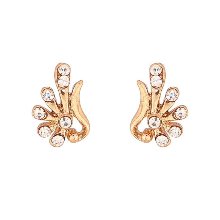 Сережки Xuping колір Позолота 18К пусети "Візерунок з кристалами" фото №17