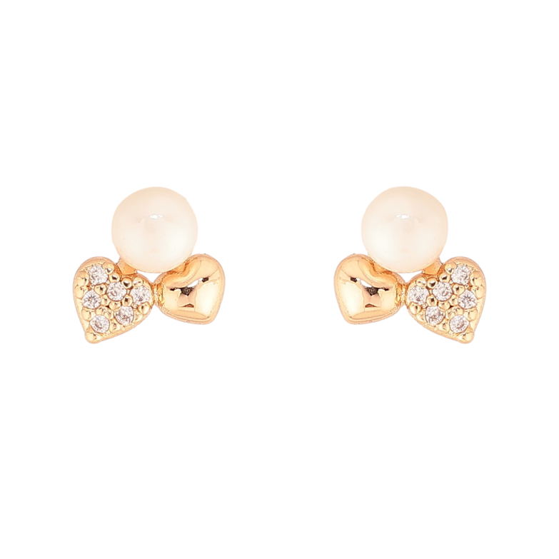 Серьги Xuping цвет Позолота 18К пусеты "Жемчужины с бантами" фото №1 Серьги Xuping цвет Позолота 18К пусеты "Жемчужины с бантами" фото №1