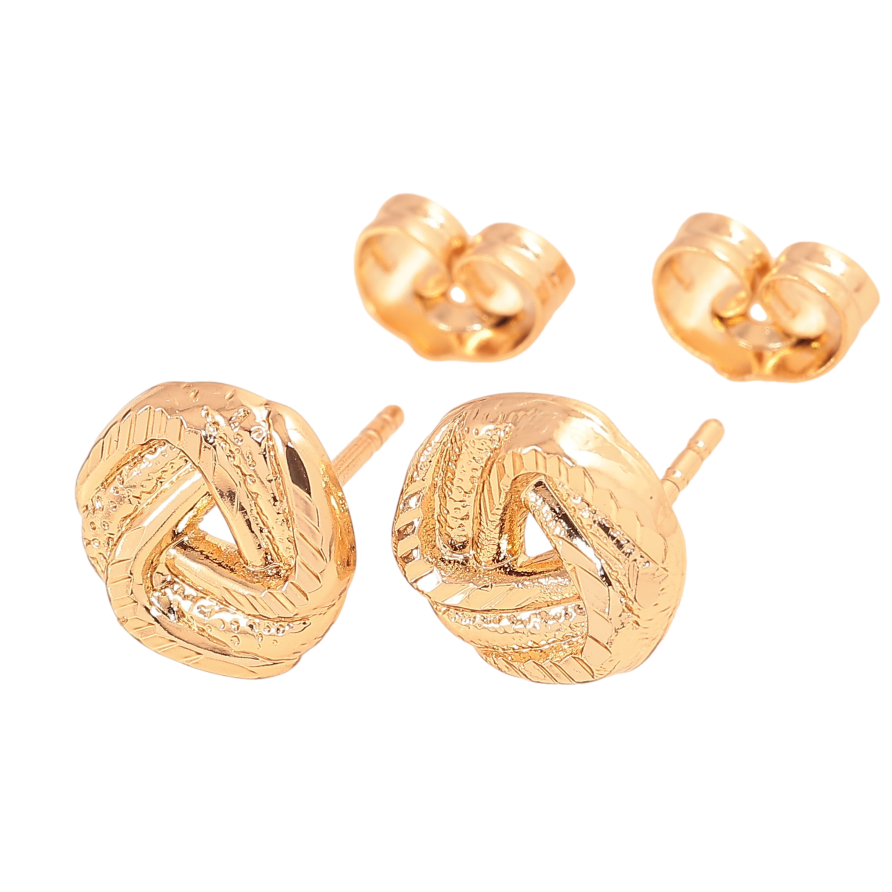 Сережки Xuping колір Позолота 18К пусети "Декоративні кола" фото №1 Сережки Xuping колір Позолота 18К пусети "Декоративні кола" фото №1