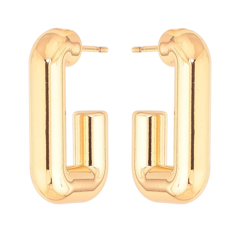 Серьги Xuping цвет Позолота 18К пусеты "Объемные дуги" фото №1 Серьги Xuping цвет Позолота 18К пусеты "Объемные дуги" фото №1