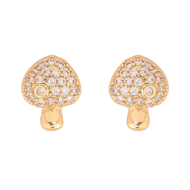 Серьги Xuping цвет Позолота 18К пусеты "Грибочки с инкрустацией кристаллами" фото №19 Серьги Xuping цвет Позолота 18К пусеты "Грибочки с инкрустацией кристаллами" фото №19