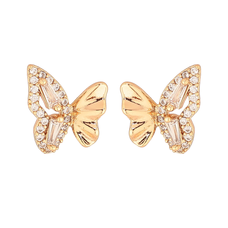 Серьги Xuping цвет Позолота 18К пусеты "Бабочки с кристаллами" фото №24 Серьги Xuping цвет Позолота 18К пусеты "Бабочки с кристаллами" фото №24