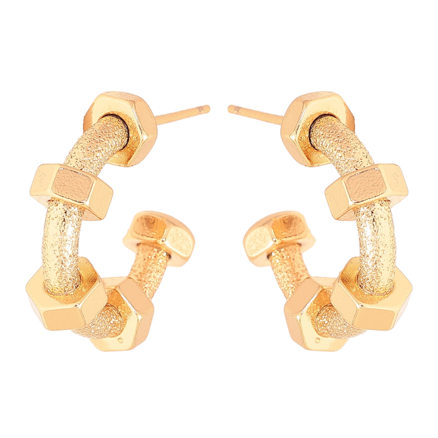 Сережки Xuping колір Позолота 18K пусети "Декоративні дуги" фото №1