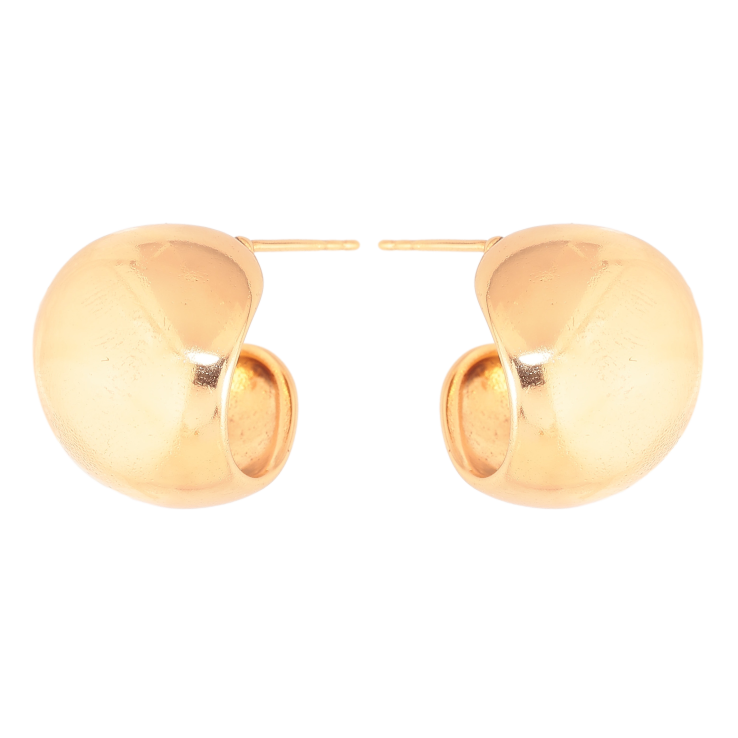 Сережки Xuping колір Позолота 18К пусети "Широкі дуги" фото №19