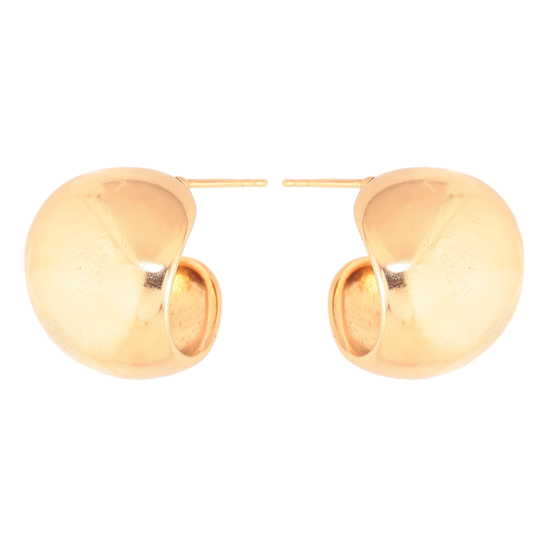 Серьги Xuping цвет Позолота 18К пусеты "Широкие дуги" фото №1