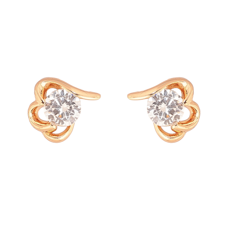 Сережки Xuping колір Позолота 18К пусети "Візерунок з кристалами" фото №18