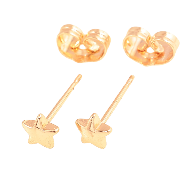 Сережки Xuping колір Позолота 18К пусети "Зірочки" фото №13