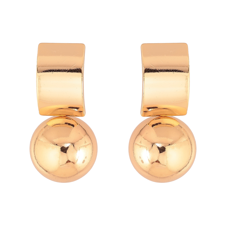 Сережки Xuping колір Позолота 18К пусети "Кульки на дугах" фото №17 Сережки Xuping колір Позолота 18К пусети "Кульки на дугах" фото №17
