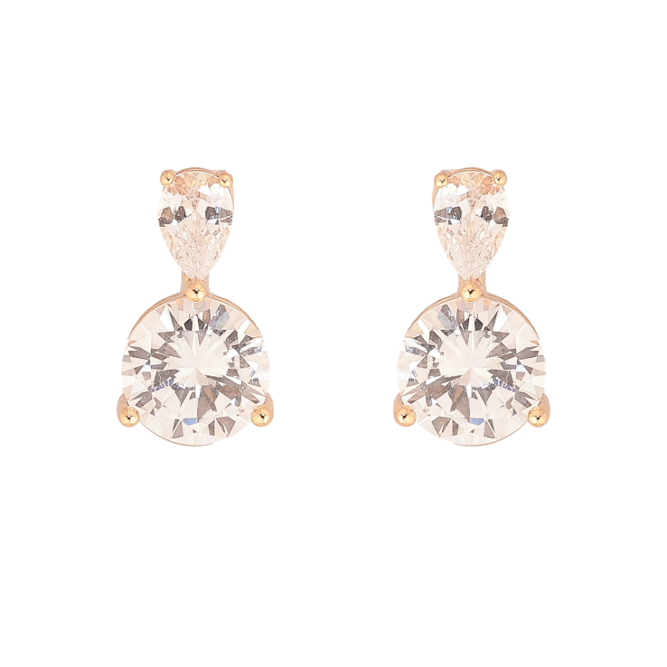 Сережки Xuping колір Позолота 18К пусети "Кристальний блиск" фото №2 Сережки Xuping колір Позолота 18К пусети "Кристальний блиск" фото №2