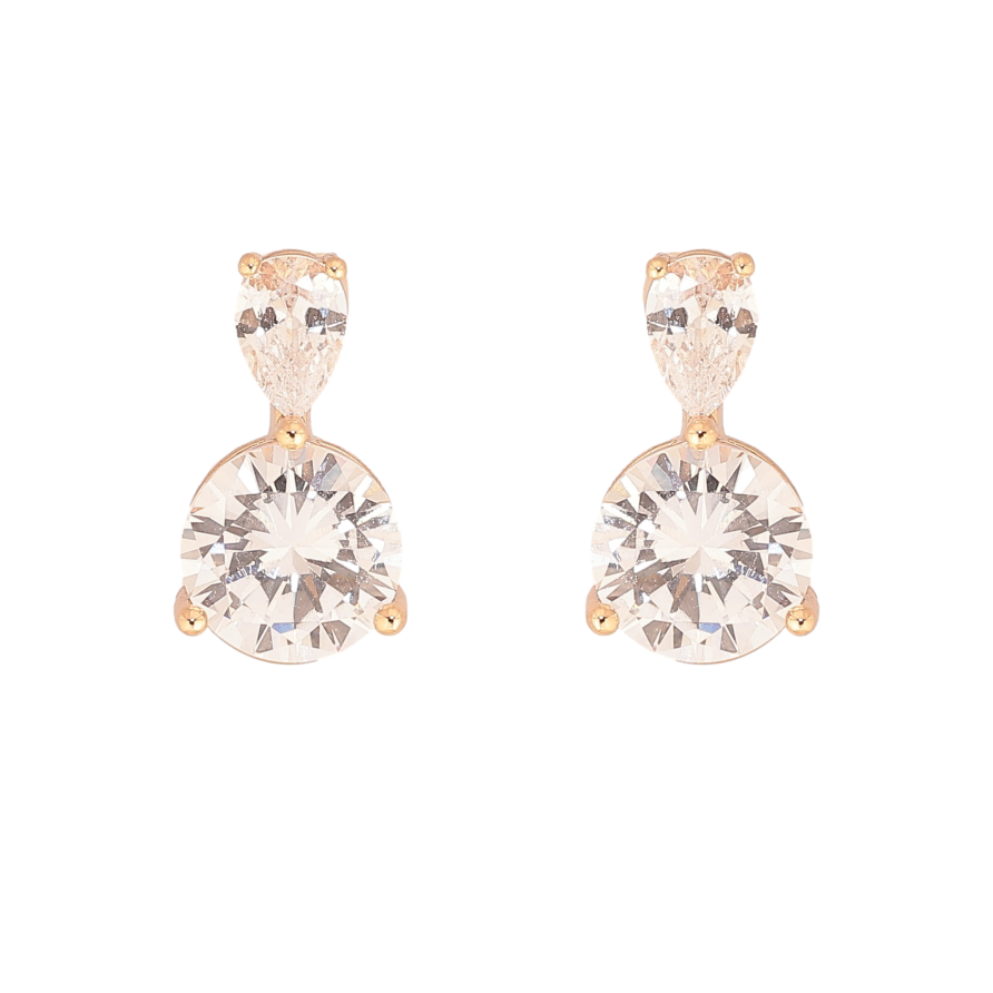 Серьги Xuping цвет Позолота 18К пусеты "Кристальный блеск" фото №1 Серьги Xuping цвет Позолота 18К пусеты "Кристальный блеск" фото №1