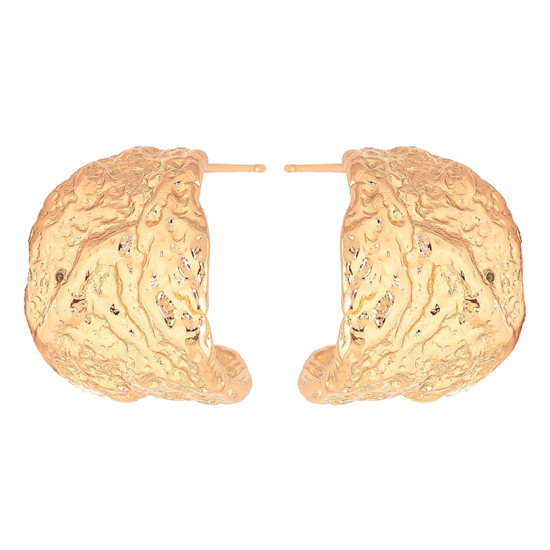 Сережки Xuping колір Позолота 18К пусети "Широкі дуги з візерунком" фото №1