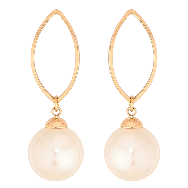 Сережки Xuping колір Позолота 18К пусети "Підвіски з перлинами" фото №2 Сережки Xuping колір Позолота 18К пусети "Підвіски з перлинами" фото №2