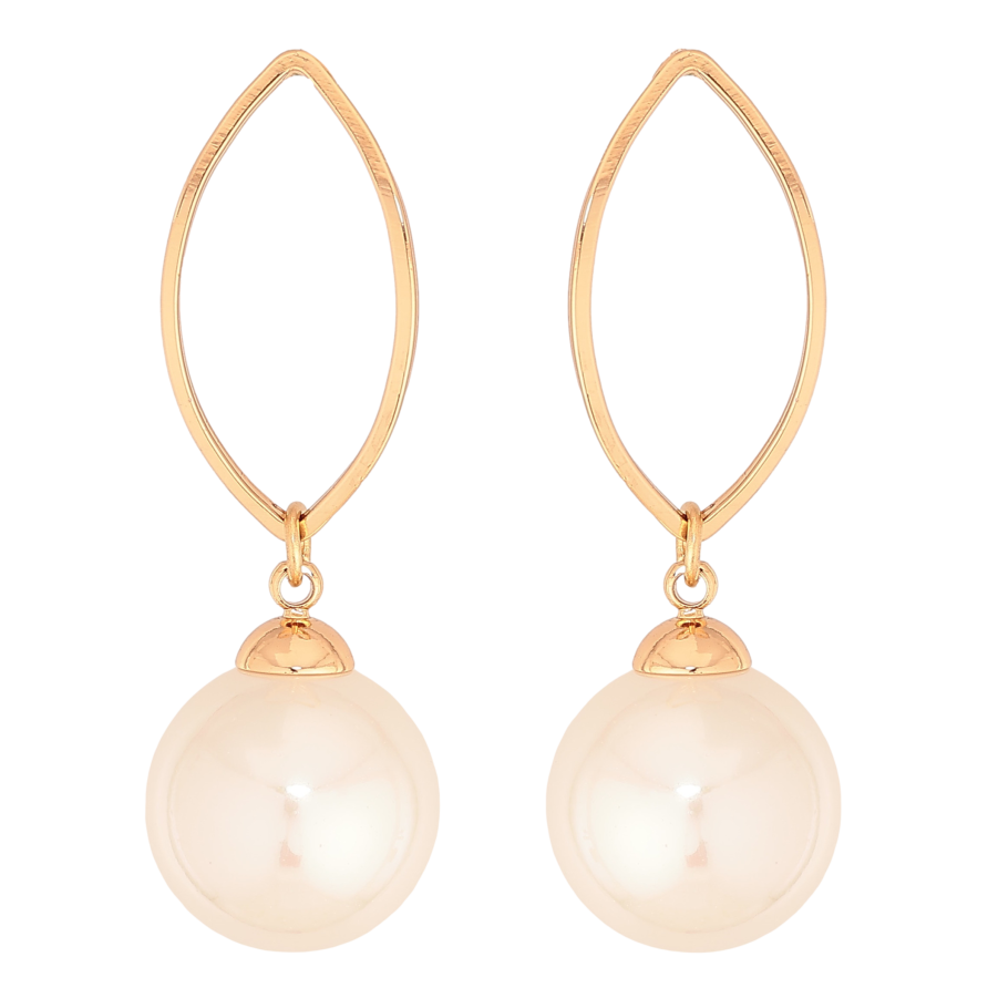 Серьги Xuping цвет Позолота 18К пусеты "Подвески с жемчужинами" фото №1