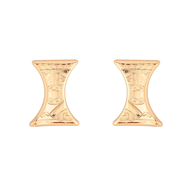 Сережки Xuping колір Позолота 18К пусети "Декоративний візерунок" фото №6 Сережки Xuping колір Позолота 18К пусети "Декоративний візерунок" фото №6