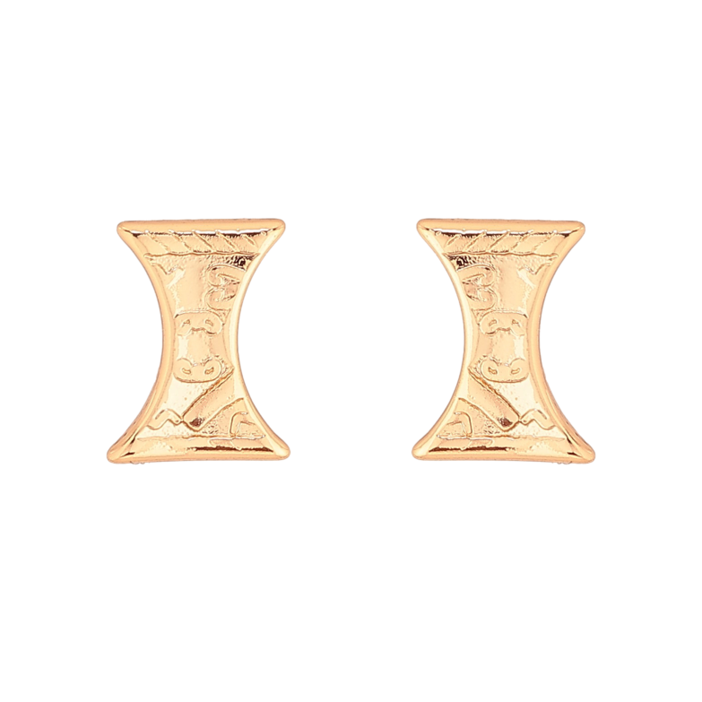 Сережки Xuping колір Позолота 18К пусети "Декоративний візерунок" фото №1