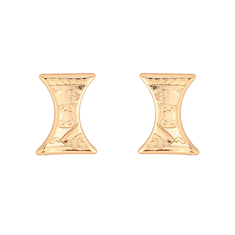 Сережки Xuping колір Позолота 18К пусети "Декоративний візерунок" фото №1